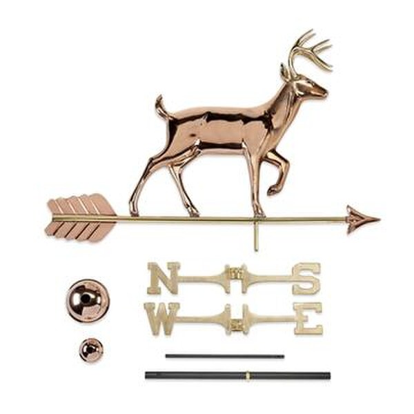 White Tail Buck Weathervane Sculptural Deer Directional Wind Hunting